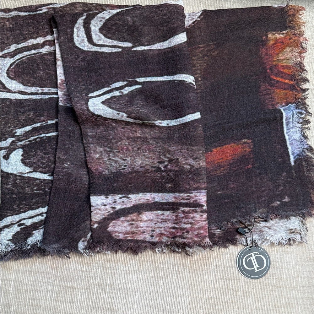 Textured Wool Blend Scarf New with Tag 75% wool
